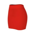 thumbnail image 6 of GZWYHT Skirts for Women,Mini Skirt Women Fashion Solid SKirt Elastic Waist Slim Short Skirt Pencil Skirt,Summer Skirts,Red Dress,Short Skirts L, 6 of 7