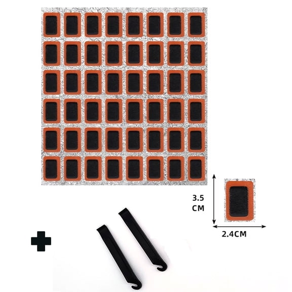 48pcs Tire Repair Patch with 2pcs Tire Lever  Self-Adhesive Inner Tube Patches for Bicycle Mountain Bike Electric Scooter Tire Puncture Repair Tool