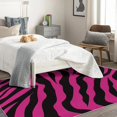 thumbnail image 4 of Stripe Rugs for Living Room Bedroom Entryway - Zebra Print Rug 2x3 - Pink Black Carpet for Home Decor - Washable Non Slip Patterned Indoor Small Area Rug - Soft & Low Pile (ZN&304), 4 of 7