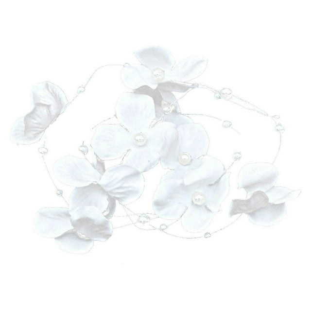 Flower Vine Headband Bridal Pearl Headband for Wedding 5Pcs White Pack