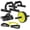 Volt/Black, variant on RBX 4 Piece Home Gym Kit - Medium Resistance Band, 9ft Adjustable Jump Rope, AB Roller & Push Up Bars
