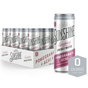 Sunshine Beverages Sparkling Energy Water, Pomegranate Acai, 12 oz, 12 Pack