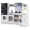 White, variant on Gymax Corner Kids Play Kitchen Wooden Pretend Toy Kitchen w/ Realistic Lights Brown