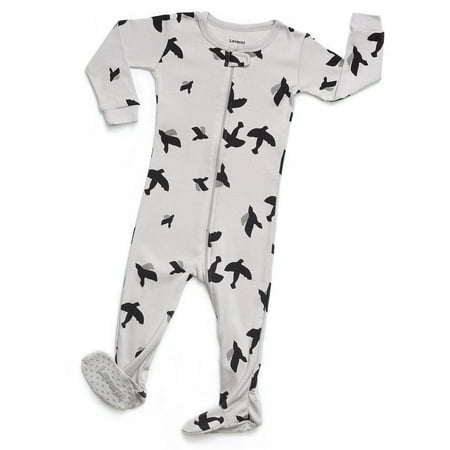 Leveret Organic Cotton Bird Footed Pajama Sleeper 0-3 Months