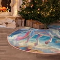thumbnail image 5 of Rateoe Dolphin Rainbow Horse Pattern Christmas Tree Skirt with Ties , Christmas Tree Decorations, Farmhouse Christmas Decor Xmas Holiday Decorations-48", 5 of 6