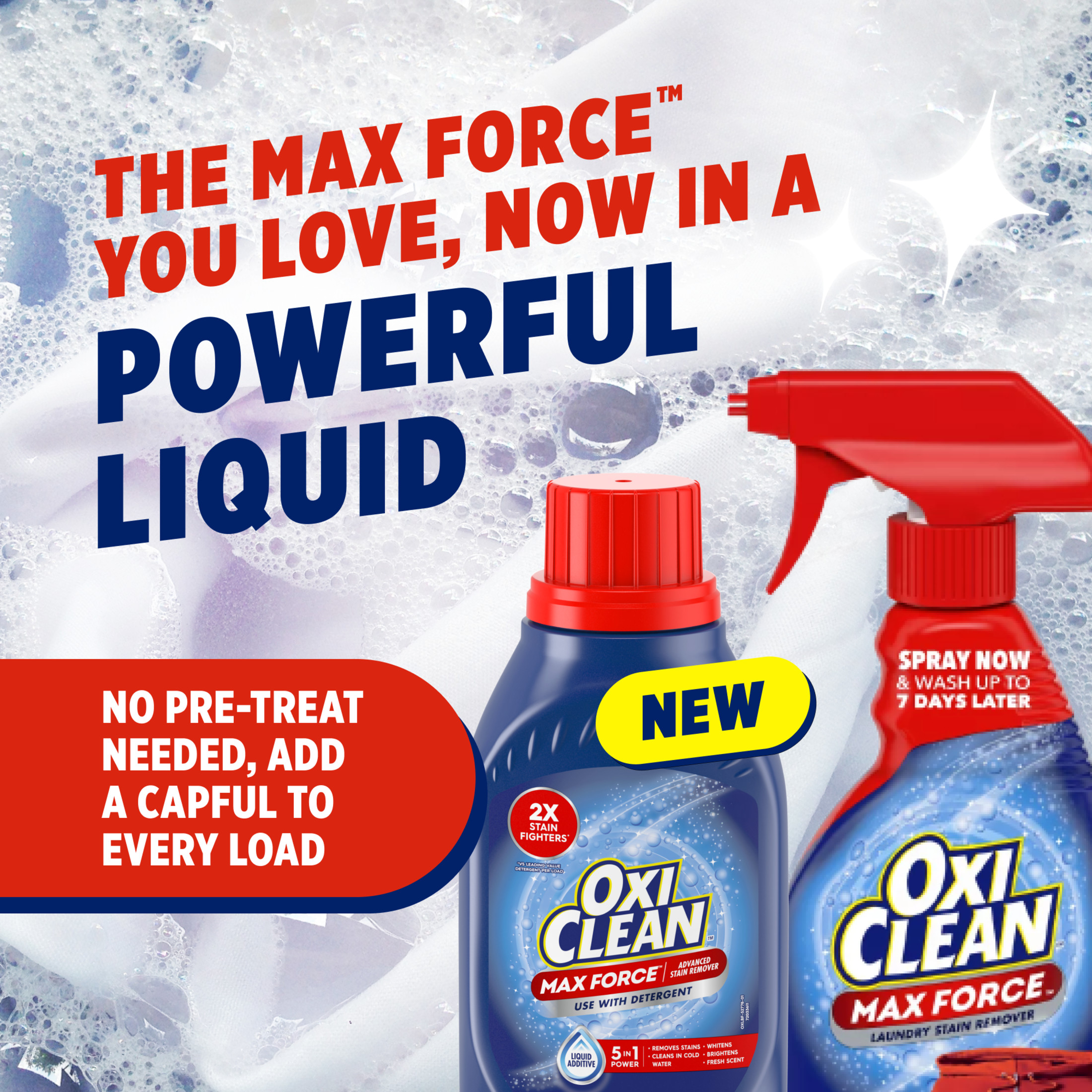 OxiClean Max Force Advanced Stain Remover Liquid, 45 Fl Oz photo 2