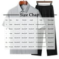 thumbnail image 3 of Dagugfen Mens Summer Outfits 2 Piece Straight Leg Black Pants Short Sleeve Shirts with Pocket Loose Casual Sets, 3 of 3