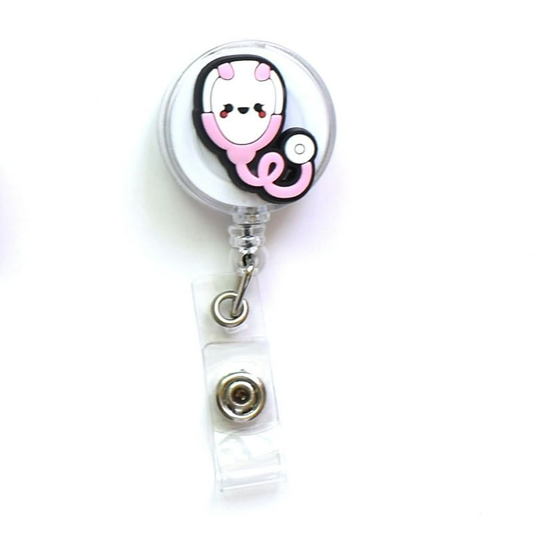 1pc Retractable Badge Reel Clips for Nurse Doctor Hospital Medical Workers  Kawaii Business Card Holder Accessories