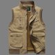 thumbnail image 4 of Primavera otoño hombres Casual Cargo chaleco chaquetas abrigo para hombre a prueba de viento sin mangas prendas de vestir exteriores chaleco para exteriores masculino de gran tamaño Q20, 4 of 5