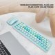 thumbnail image 3 of Combo de Teclado y Mouse Inalámbrico 24G 68 Teclas Redondas Cute Retro Keyboard Mouse 800 1200 1600 Ajuste DPI Combo de Teclado y Mouse para Juegos de Oficina Familiar ANGGREK Otros, 3 of 8