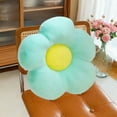 thumbnail image 4 of Adorable Sunflower Plush Cushion Pillow - Soft Floral Seat Pad for Sofa, Living Room & Bedside Window Seat, Decorative Flower Pillow for Home & Office Chair Comfort & Ambiance, 13.78in, Green, 4 of 6