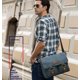 thumbnail image 2 of Bolso de hombro de lona vintage Bolso de hombro unisex Bolso de mensajero de lona para hombres / mujeres, bolsos de hombro para iPad de 7.9 pulgadas, para el trabajo, la universidad, los viajes, los deportes Azul L ACTIVE Biensenido a ACTIVE, 2 of 5