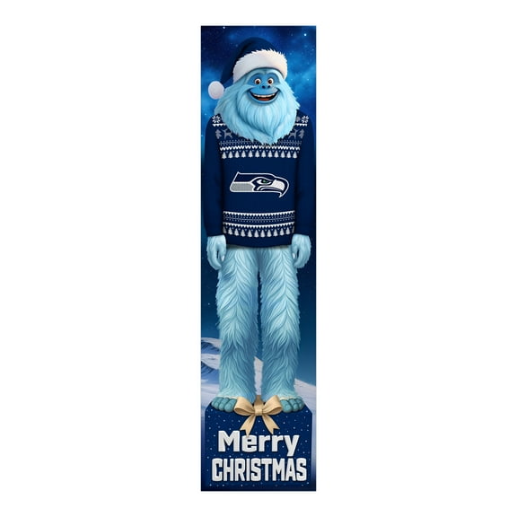 Seattle Seahawks 48" Yeti Christmas Leaner