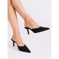 thumbnail image 6 of On feet& in love Women's Pointed Toe Suede Mule Heels - Slip-On Stilettos for Office & Party - Size 10, 6 of 8
