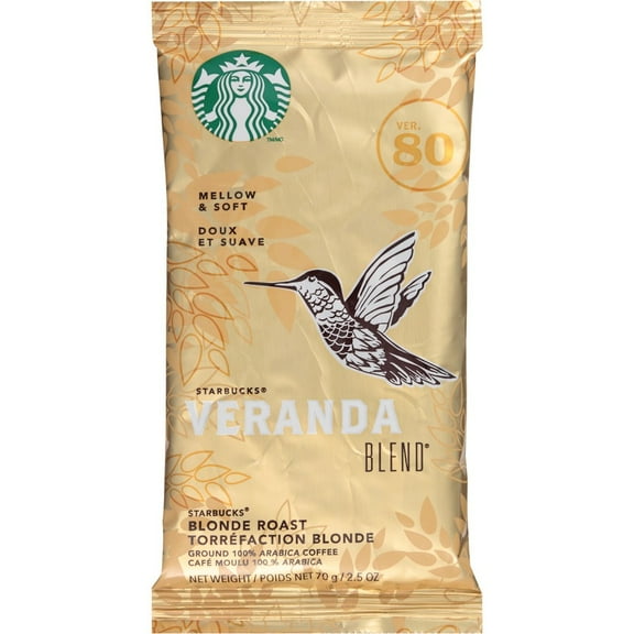 Starbucks Veranda Blend Coffee - Blonde - 2.5 oz - 18 / Box | Bundle of 5 Boxes