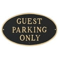 thumbnail image 2 of 10" x 18" Large Oval Guest Parking Only Statement Plaque Sign - Black/Gold, 2 of 2
