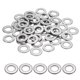 thumbnail image 1 of Arandela Plana M10 para Tornillo, 60Pcs Arandelas de Acero Inoxidable 304 10MM ID x 20MM OD x 2MM de Grosor (Tono Plateado), 1 of 6