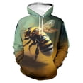thumbnail image 2 of Sudadera con capucha con estampado de abejas en forma de panal para hombre, remeras con estampado de abejas en 3D, novedad en sudaderas con capucha, ropa de mujer, moda Harajuku y2k, 2 of 5