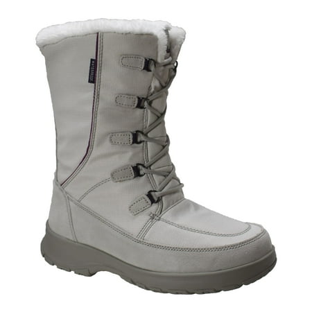 

Womens Waterproof Nylon Upper Winter Boot with Suede Trim