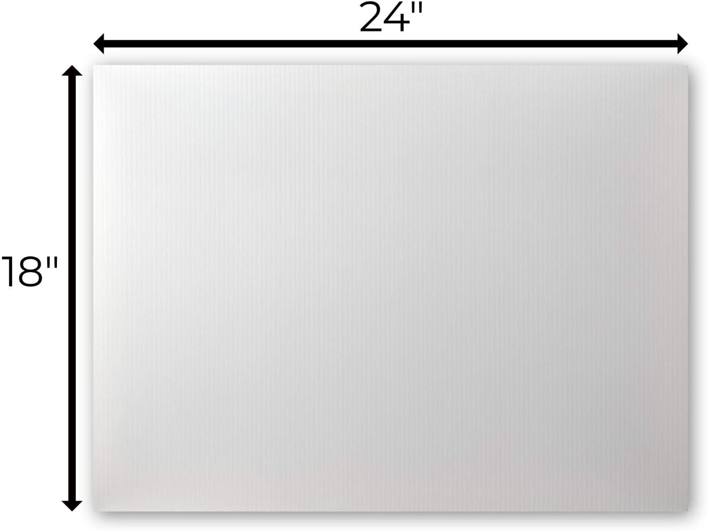 25 WHITE Corrugated Plastic 18" x 24" 4mm Coroplast Sign School art blank Craft 
