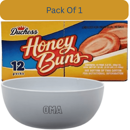 Duchess Honey Buns, 3 oz., 12 Pack With White Bowl By OMA