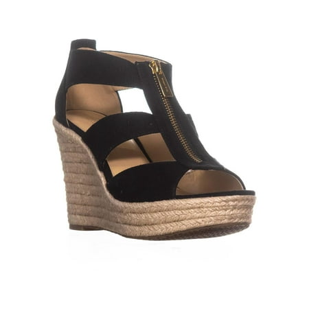 UPC 886056538236 product image for Womens MICHAEL Michael Kors Damita Wedge Espadrille Sandals, Black | upcitemdb.com