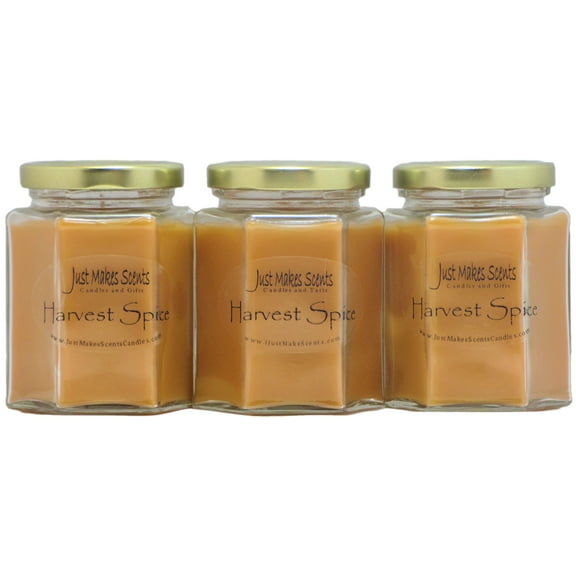 Harvest Spice 3- Pack Soy Candle -Just Makes Scents Candles & Gifts