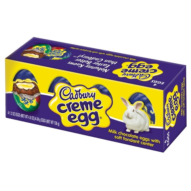 Cadbury Creme Easter Egg Candy, 4.8 Oz., 4 Count