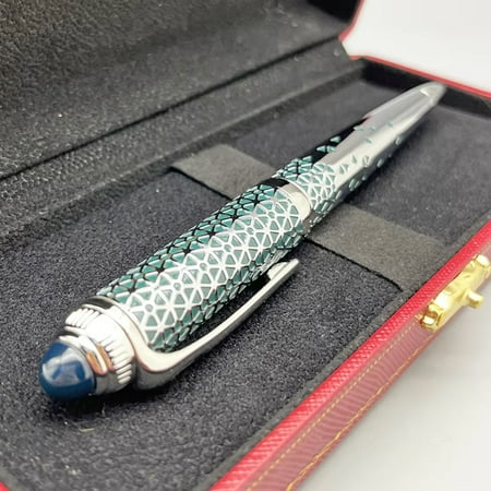 

YEYNGQC YAMALANG CT Cyan Triangle and Scale Off Pattern Ballpoint Pen Writing Smooth Classic Office School Stationery