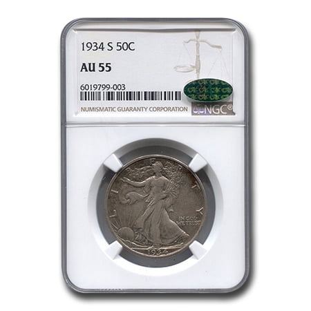 1934-S Walking Liberty Half Dollar AU-55 NGC CAC