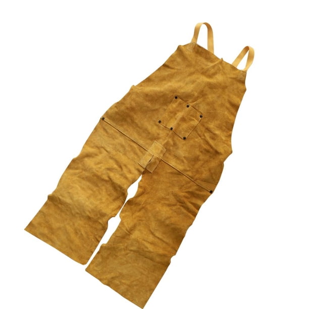Seguro de trabajo de chapa protectora para soldador resistente al calor fabricado en cuero Cola Ropa de protección de soldadura