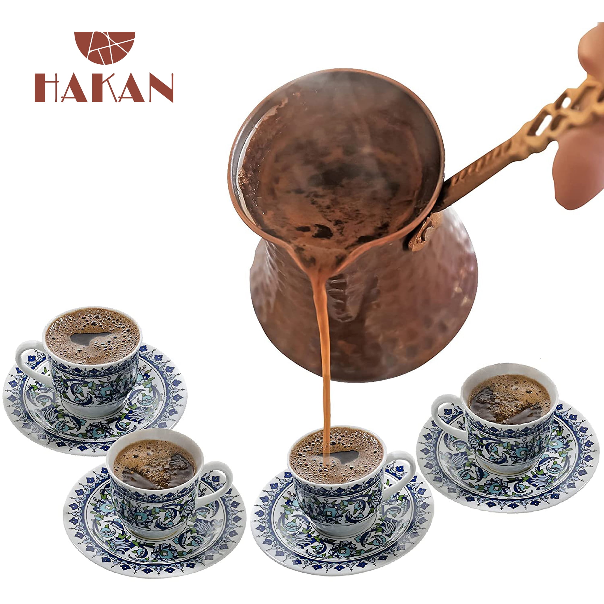 Crystalia Hammered Copper Turkish Coffee Pot