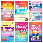 "By Emily Henry 6 Books Collection Set: (Book Lovers, Beach Read, People we Meet on Vacation, Happy Place & Funny Story,Great Big Life"