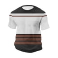 thumbnail image 3 of Generic Mens Waffle Muscle T Shirt Ribbed Crewneck Slim Fit Shirt Casual Stretch Color Block Short Sleeve Tee Shirts, 3 of 6