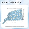 thumbnail image 6 of Kdxio Blue Popcorn Pattern Turban Hat for Women Men Comfortable Adjustable Cleaning Working Cap with Sweatband, 6 of 8