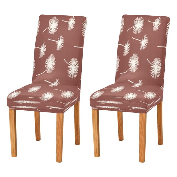 Chair Protector Cover Dining Chair Slipcovers Pack of 2, Removable Washable Seat Cover for Dining Room Wedding Minimalist Dandelion Pattern