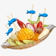 thumbnail image 2 of 100 PCS Cocktail Picks Blue Fish Fruit Stick Party Picks Appetizer Picks, 2 of 9