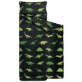 thumbnail image 2 of Green Dinosaurs MultiShapes Pattern Teens Toddler Nap Mat with Pillow, Sleeping Mat Bag for Preschool Daycare 59"x22", 2 of 6