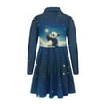 thumbnail image 5 of DISNIMO Panda Dress for Girls Size 9-10 Dresses Kids Galaxy Dress Girls Long Sleeve Star Dress for Child Twirling Dresses for Youth Swing Dress Kids Skater Dresses for Girls Clothes Dresses Kid, 5 of 7