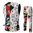 thumbnail image 4 of Mikilon Men's Valentine's Day Suit Vest + Suit Pants Two-piece Suit, 4 of 9