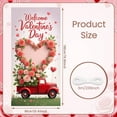 thumbnail image 2 of Heart-shaped Valentine's Day Banner Pink Roses Love Display Red Truck Green Leaves Heart Backdrop for Valentine's Day Party Romantic Celebration Indoor Decoration, 2 of 3