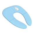 thumbnail image 1 of Asiento de inodoro plegable con anillo para orinal, funda para inodoro para viajes, para niñas pequeñas y niños Azul, 1 of 9