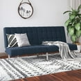 thumbnail image 2 of DHP Emily Convertible Futon, Navy Blue Linen, 2 of 9