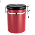 thumbnail image 1 of 1.5/1.8L Coffee Bean Tea Container Vent Valve Stainless Steel Box Storage Jar, 1 of 7