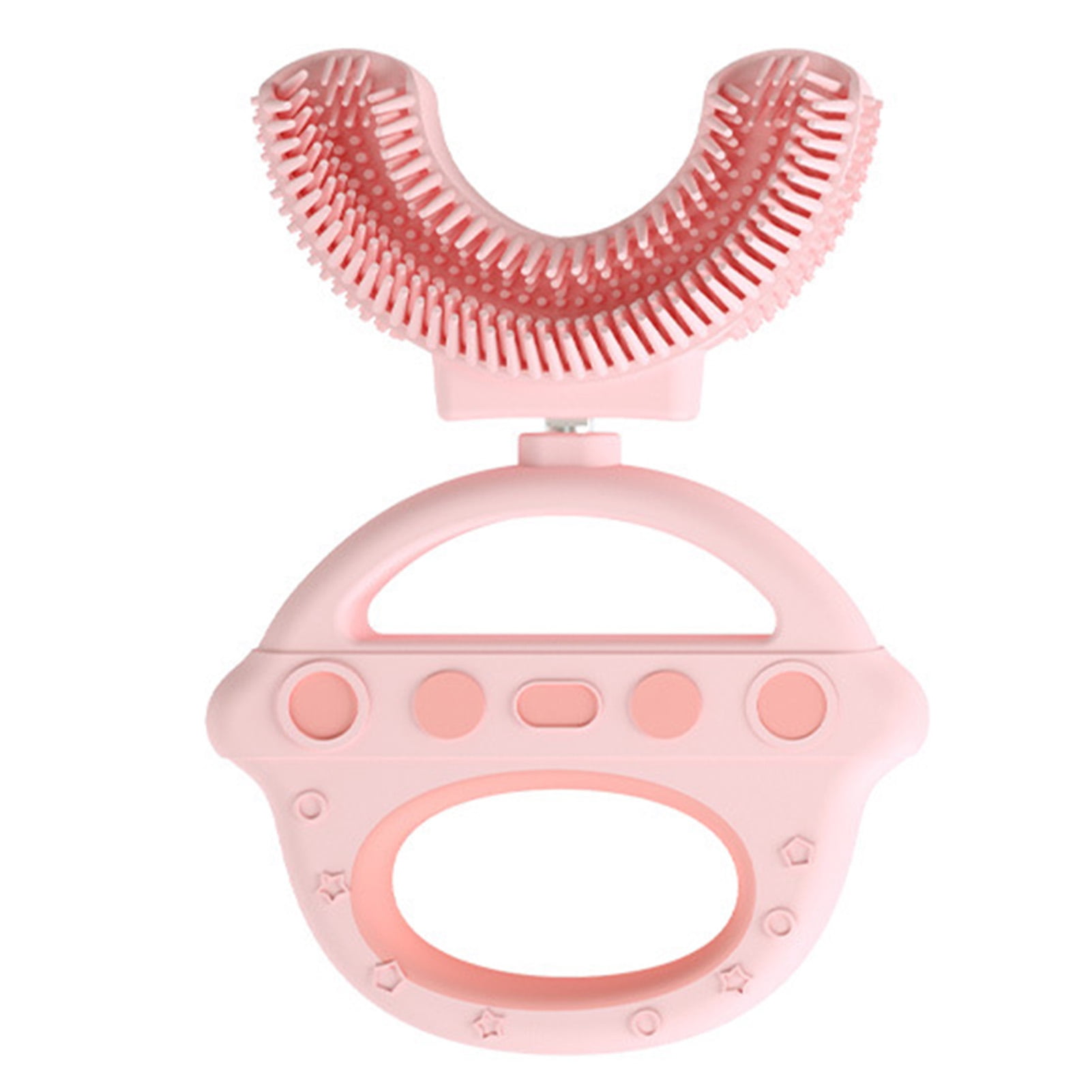 Grofry Baby Kids Toothbrush Food Grade Material Remove Tooth Stains U Shaped Whole Mouth Teeth Cleaning Toothbrush for Children