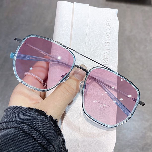 Gafas Que Cambian De Color Para Hombres Miopía Grado Marco Grande Ultraligero Hermoso anti-Azul Luz Protección De Los Ojos Espejo Plano