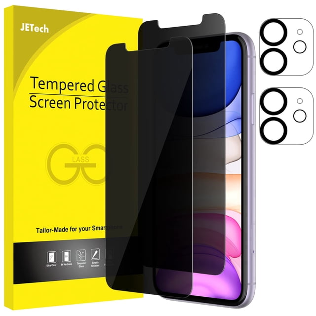 Protector de pantalla de privacidad JeTech para iPhone 11 de 6.1 pulgadas, paquete de 2