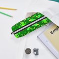 thumbnail image 6 of Pofeuu St Patrick's Day2 Print Leather Pencil Case, Leather Pencil Pouch Large Capacity, Big Pencil Pouch with Zipper Vintage Pen Bag Fountain Pen Holder, 6 of 7