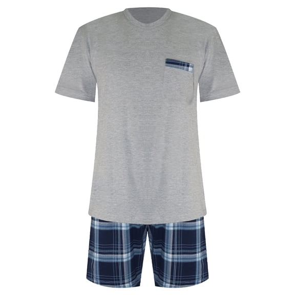 Pijama George para Caballero Set Playera Manga Corta con Short Multicolor Talla CH 2 Piezas