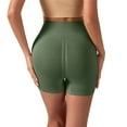 thumbnail image 5 of Women's Soft Fabric Mid Waist Shapewear Shorts, Mid Waist Tummy Control Body Shaper, Compression Firm Control, For Running Yoga Workout Daily | TruBelle,Army Green L, 5 of 9